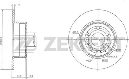 Zekkert BS-5163 - Тормозной диск unicars.by