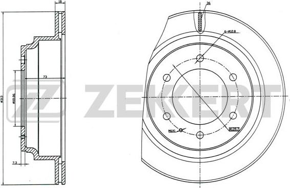 Zekkert BS-5103 - Тормозной диск unicars.by