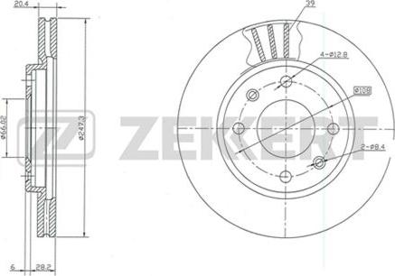 Zekkert BS-5115 - Тормозной диск unicars.by