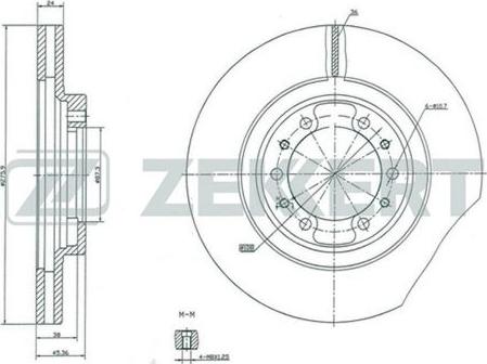 Zekkert BS-5134 - Тормозной диск unicars.by