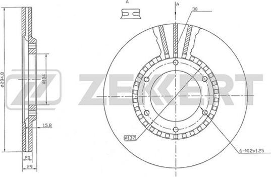 Zekkert BS-5178 - Тормозной диск unicars.by