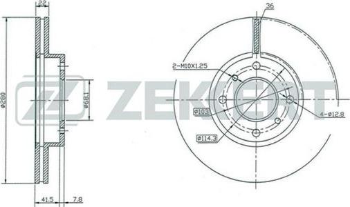 Zekkert BS-5177 - Тормозной диск unicars.by