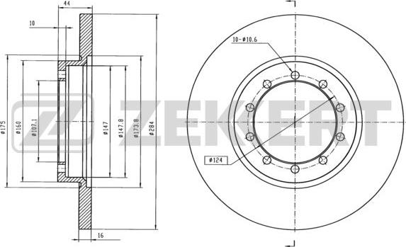 Zekkert BS-5896 - Тормозной диск unicars.by