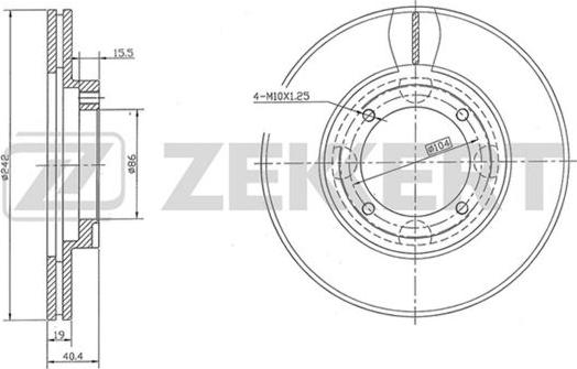 Zekkert BS-5856 - Тормозной диск unicars.by