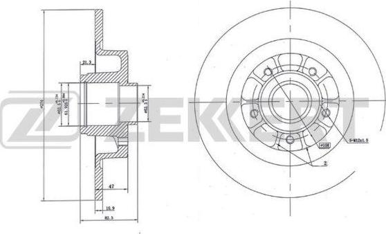 Zekkert BS-5862 - Тормозной диск unicars.by