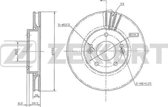 Zekkert BS5882 - Тормозной диск unicars.by