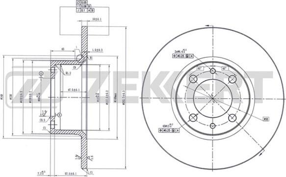 Zekkert BS-5839 - Тормозной диск unicars.by