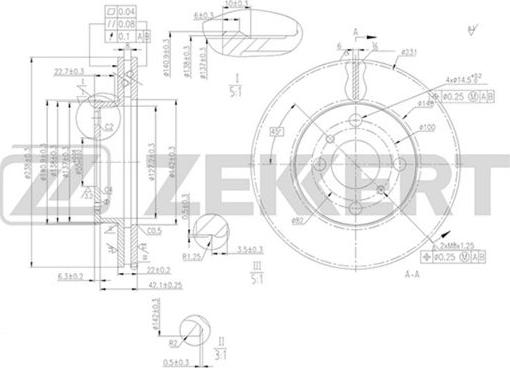 Zekkert BS-5344 - Тормозной диск unicars.by