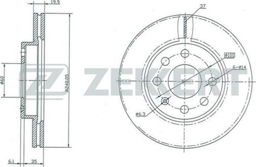 Zekkert BS-5354 - Тормозной диск unicars.by