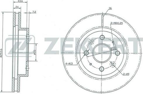 Zekkert BS-5350 - Тормозной диск unicars.by