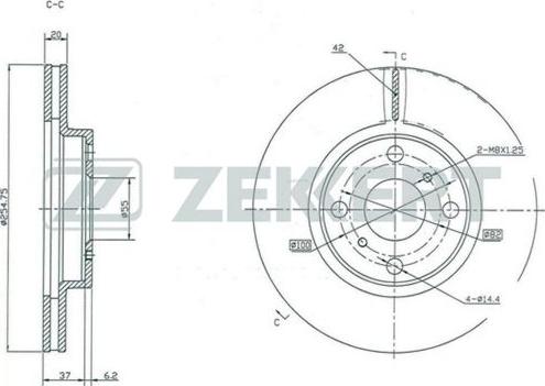 Zekkert BS-5318 - Тормозной диск unicars.by