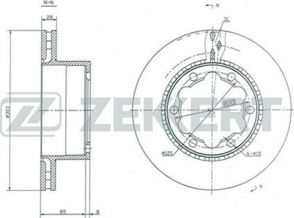 Zekkert BS-5388 - Тормозной диск unicars.by