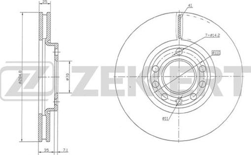 Zekkert BS-5383 - Тормозной диск unicars.by