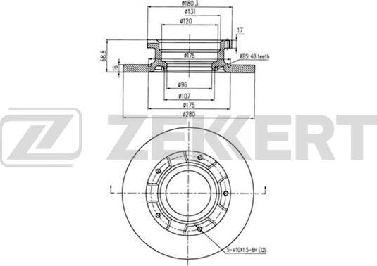 Zekkert BS-5329BZ - Тормозной диск unicars.by