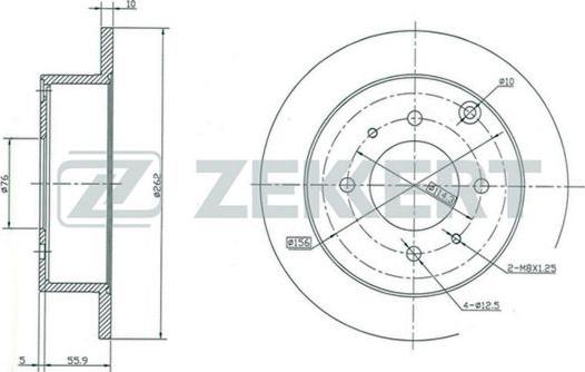 Zekkert BS-5297 - Тормозной диск unicars.by