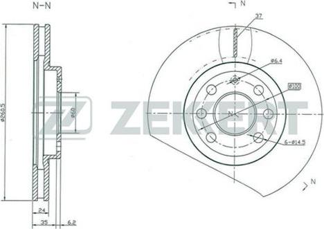 Zekkert BS-5248 - Тормозной диск unicars.by