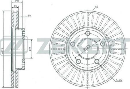 Zekkert BS-5252 - Тормозной диск unicars.by