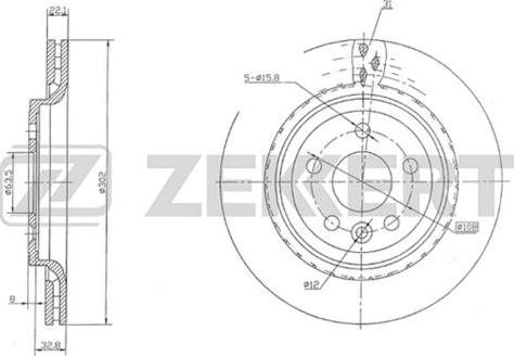 Zekkert BS-5264 - Тормозной диск unicars.by