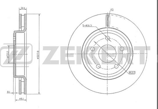 Zekkert BS-5203 - Тормозной диск unicars.by