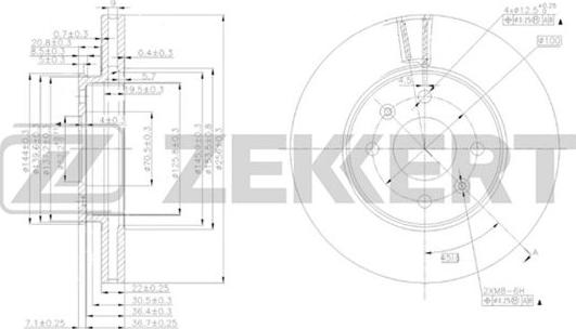 Zekkert BS-5276 - Тормозной диск unicars.by