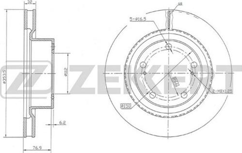 Zekkert BS-5794 - Тормозной диск unicars.by