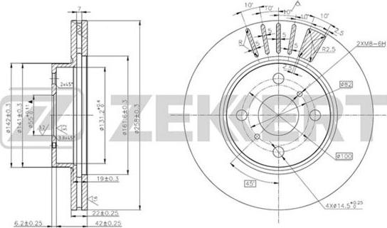 Zekkert BS-5795 - Тормозной диск unicars.by