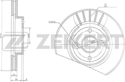 Zekkert BS-5749 - Тормозной диск unicars.by