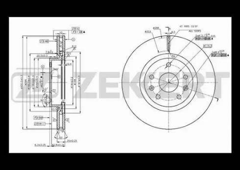 Zekkert BS-5744 - Тормозной диск unicars.by