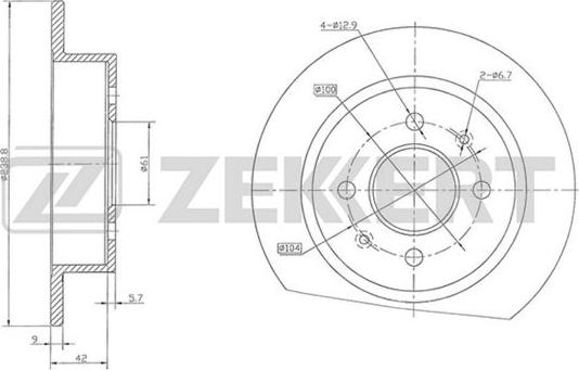 Zekkert BS-5754 - Тормозной диск unicars.by