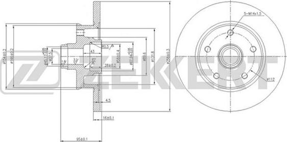 Zekkert BS-5767 - Тормозной диск unicars.by