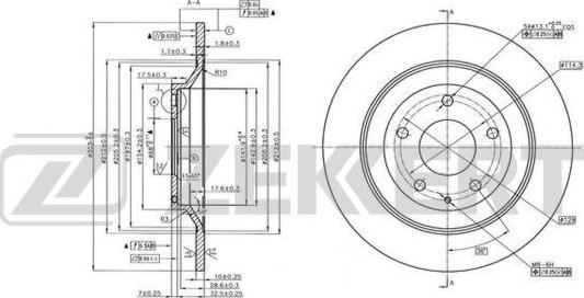 Zekkert BS-5708 - Тормозной диск unicars.by