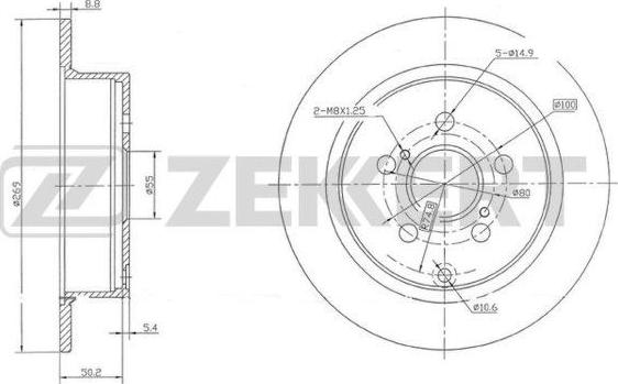 Zekkert BS-5702 - Тормозной диск unicars.by