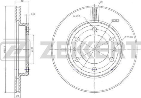 Zekkert BS-5719 - Тормозной диск unicars.by