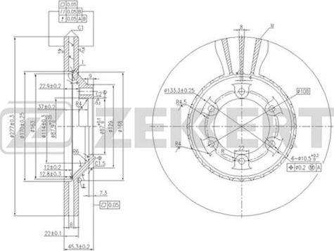 Zekkert BS-5711 - Тормозной диск unicars.by