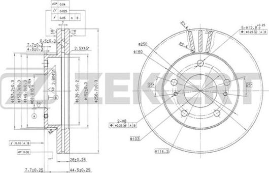 Zekkert BS-5718 - Тормозной диск unicars.by