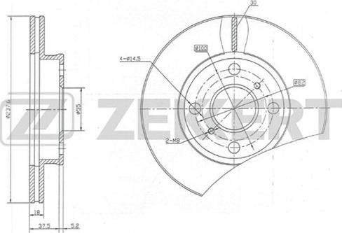 Zekkert BS-5712 - Тормозной диск unicars.by