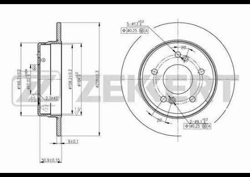 Zekkert BS-5788 - Тормозной диск unicars.by