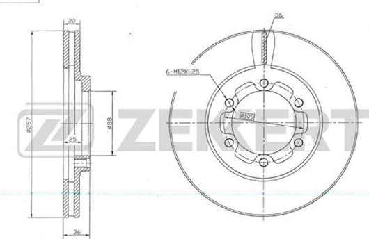 Zekkert BS-5734 - Тормозной диск unicars.by