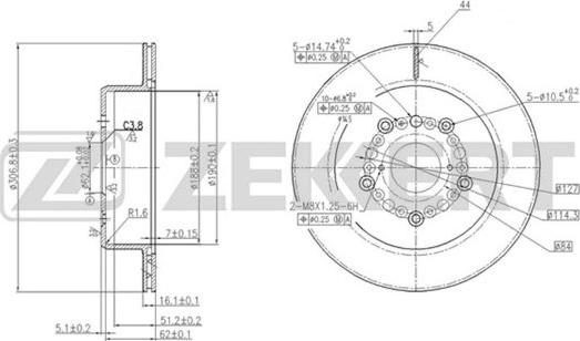 Zekkert BS-5738 - Тормозной диск unicars.by