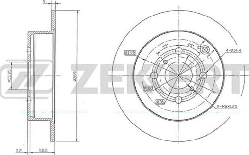 Zekkert BS-5726 - Тормозной диск unicars.by