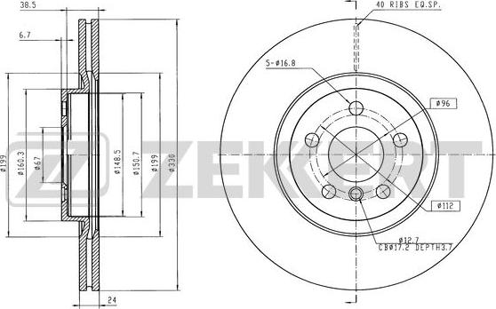 Zekkert BS-6605 - Тормозной диск unicars.by