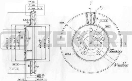 Zekkert BS-6040 - Тормозной диск unicars.by