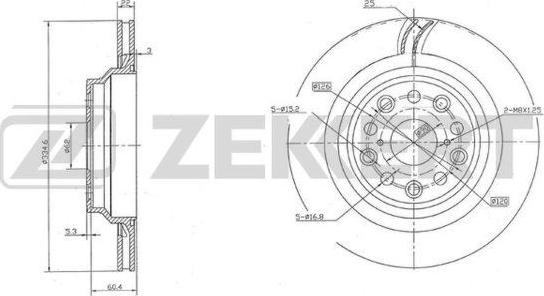 Zekkert BS-6006 - Тормозной диск unicars.by