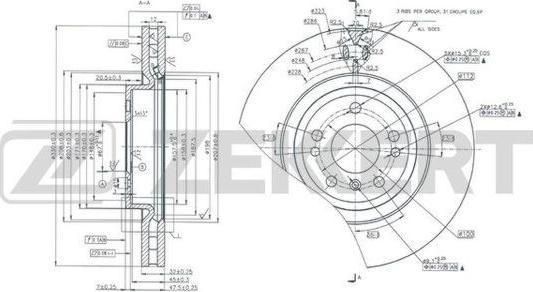 Zekkert BS-6008 - Тормозной диск unicars.by