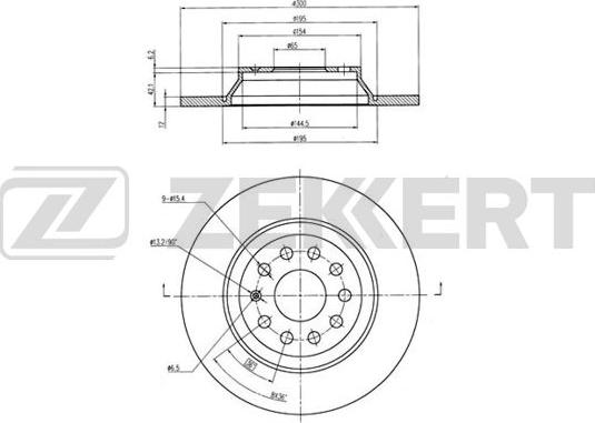 Zekkert BS-6080B - Тормозной диск unicars.by