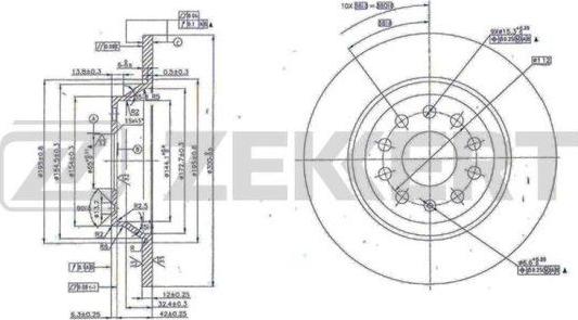 Zekkert BS-6080 - Тормозной диск unicars.by