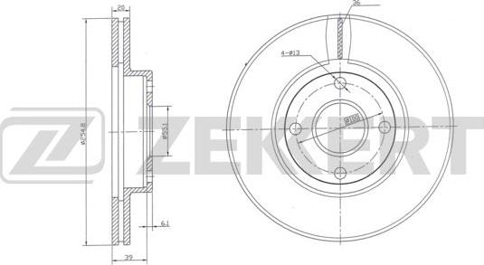 Zekkert BS-6020 - Тормозной диск unicars.by