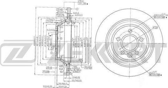 Zekkert BS-6143 - Тормозной диск unicars.by