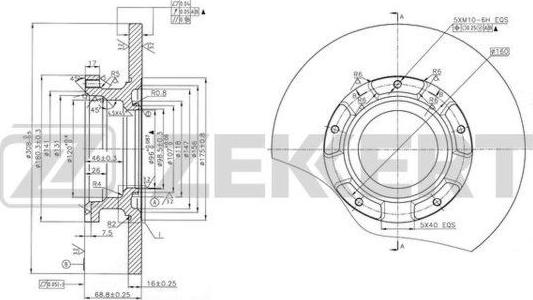 Zekkert BS-6158 - Тормозной диск unicars.by