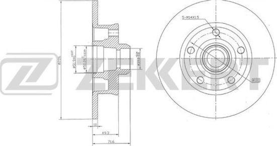 Zekkert BS-6116 - Тормозной диск unicars.by